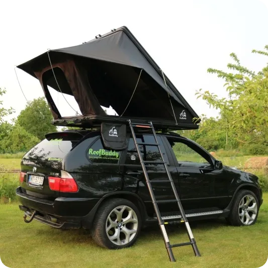 Auto jumta telts ar "mīksto" pārklājumu